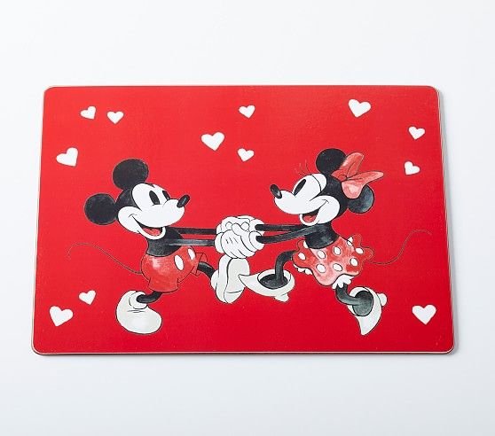Disney Mickey Mouse Valentines Cork Placemat | Pottery Barn Kids