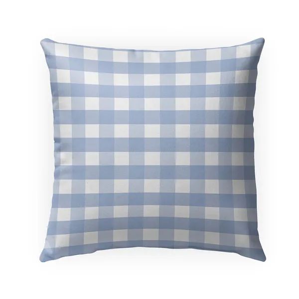 SERENE GINGHAM DREAM Indoor|Outdoor Pillow by Kavka Designs - 18X18 | Bed Bath & Beyond