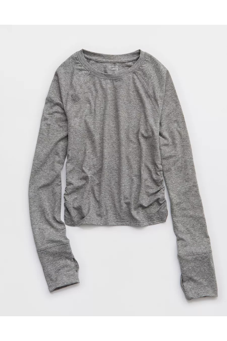 OFFLINE By Aerie Weekend Away Long Sleeve T-Shirt Women's Shell Gray XS | Aerie