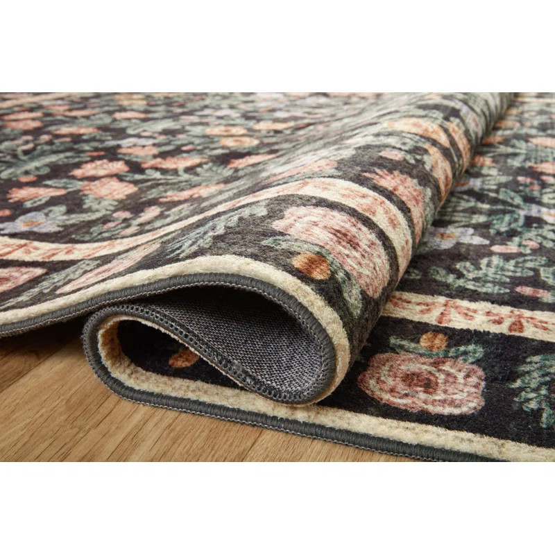 Rifle Paper Co. x Loloi Eden Mughal Garden Black Rug feat. CloudPile | Wayfair North America