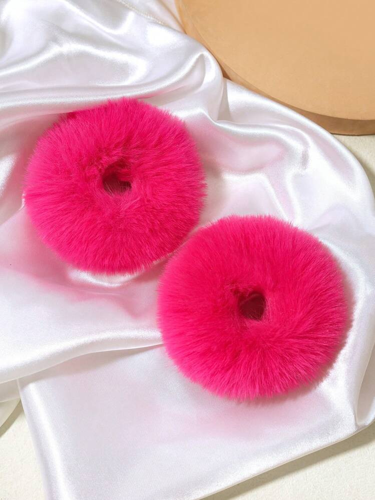 2pcs/Set Fluffy Scrunchies & Snail-Shaped Hair Scrunchies Hair Accessory Scrunchies Hair Ties Scrunchy Hair Ties ,Head Piece | SHEIN