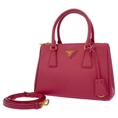 PRADA Galleria 2way Handbag Saffiano Leather Fuchsia 1BA896  | eBay | eBay US