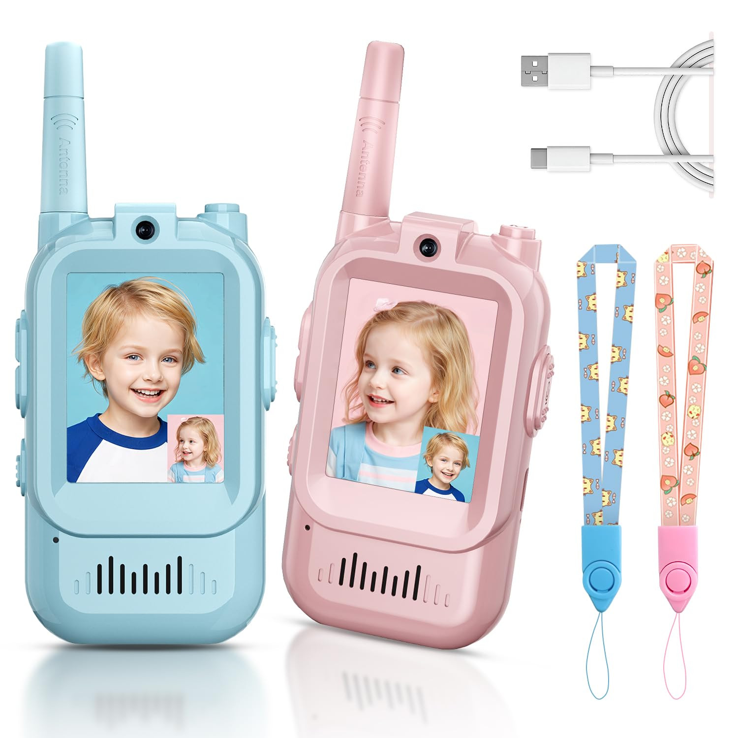 Video Walkie Talkies for Kids, Handheld 2 Pack Rechargeable Video Intercom Kids Walkies Talkies, ... | Amazon (US)