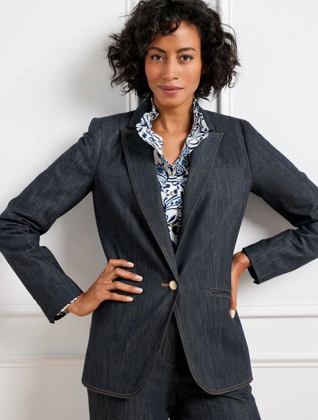 Refined Denim Modern Blazer | Talbots