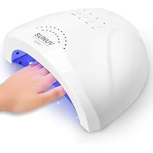 UV LED Nail Lamp, SUNUV Gel Nail Light for Nail Polish 48W UV Dryer with 3 Timers SUNone | Amazon (US)