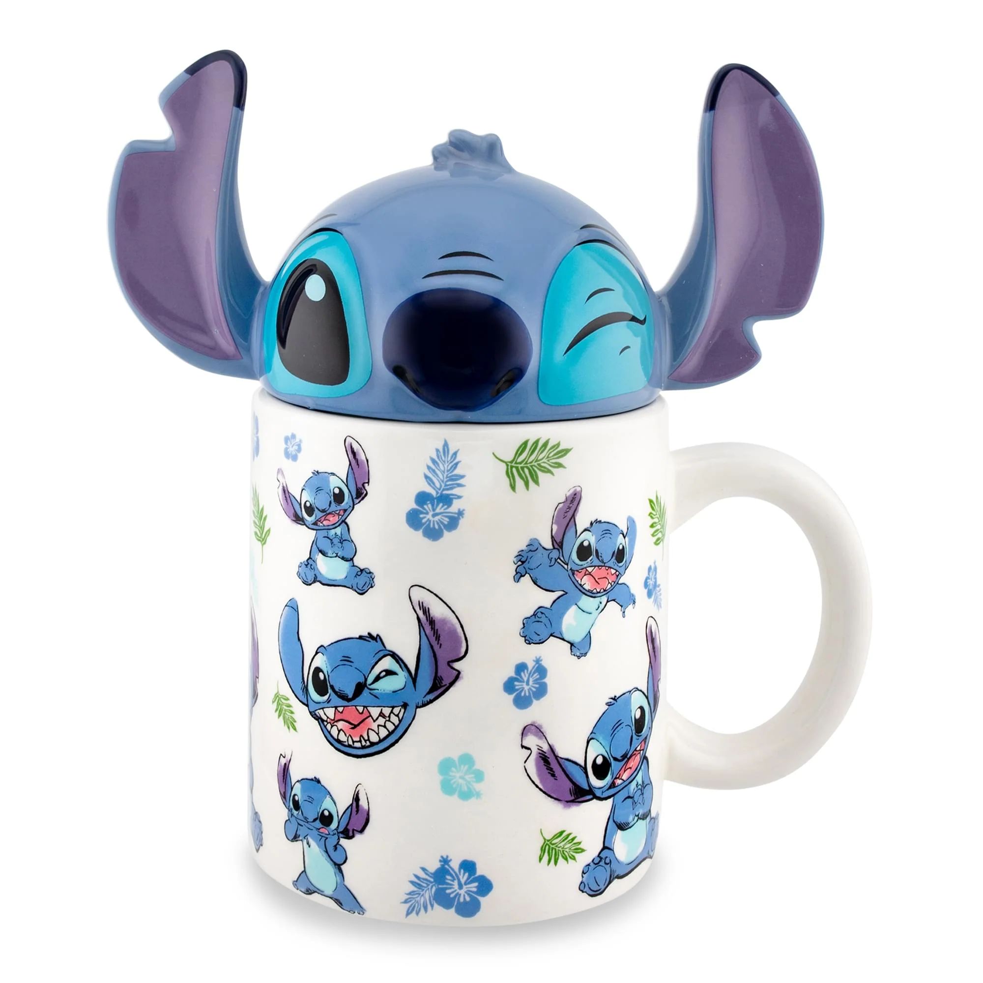 Disney Lilo & Stitch Ceramic Mug With Sculpted Topper | Holds 18 Ounces | Toynk