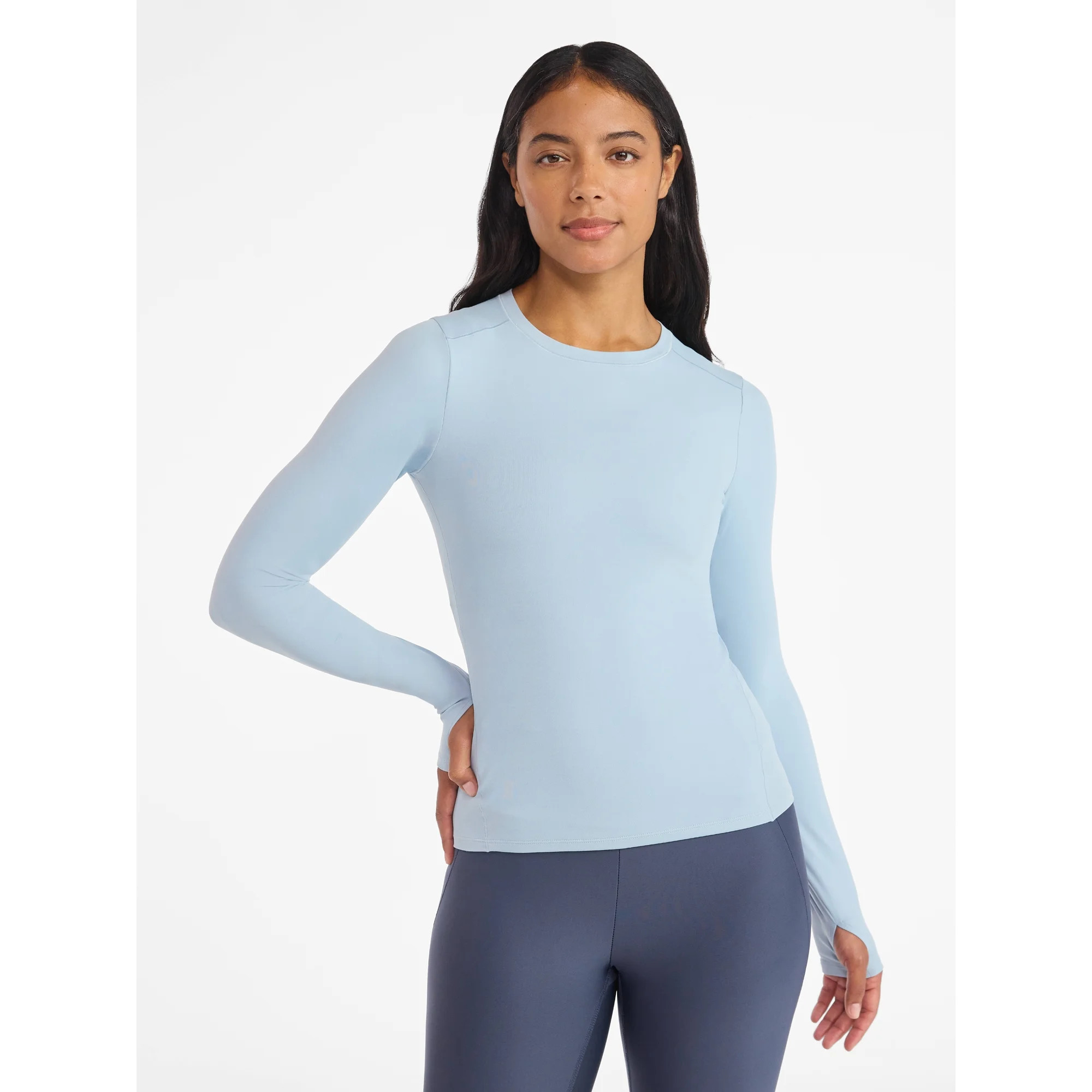 Avia Women's and Women’s Plus SoftSculpt Tee with Long Sleeves, Sizes XS-4X | Walmart (US)