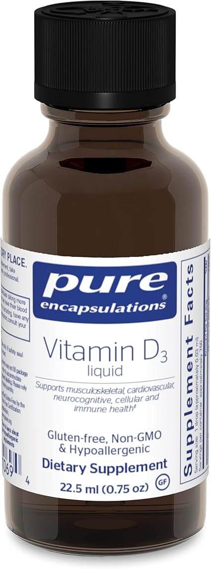 Pure Encapsulations Vitamin D3 Liquid | Supplement to Support Bone, Breast, Prostate, Cardiovascu... | Amazon (US)