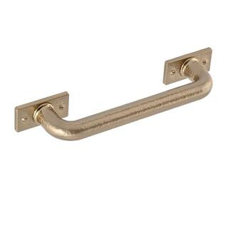 Molly 4-1/2 in. (114 mm) Center-to-Center Industrial Satin Brass Bar Drawer Pull | The Home Depot