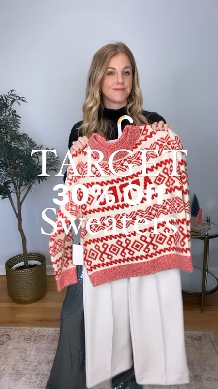 The cutest holiday sweaters are 30% off! Ends today! Also in love with these air essential pants! They feel incredible. Size XS would be better in the pants- wearing size S. 
Black sweater- fits TTS. Wearing size S
Cream Cardigan- fits oversized. Wearing XS
Red Apres Sweater- sized up to M


#LTKsalealert #LTKSeasonal #LTKHoliday