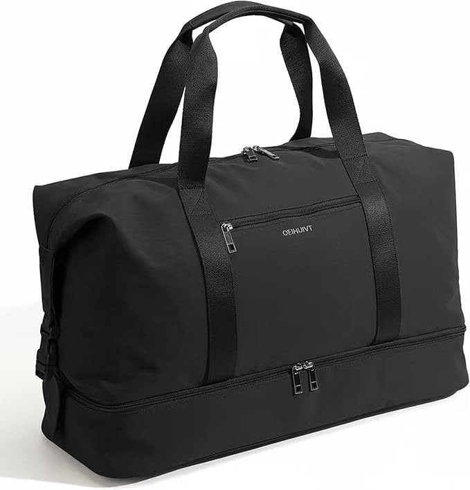 Oeihuivt Weekender Bags for Women - 21 Inch Large Travel Duffel Bag 2-Piece Set with Shoe Compart... | Amazon (US)