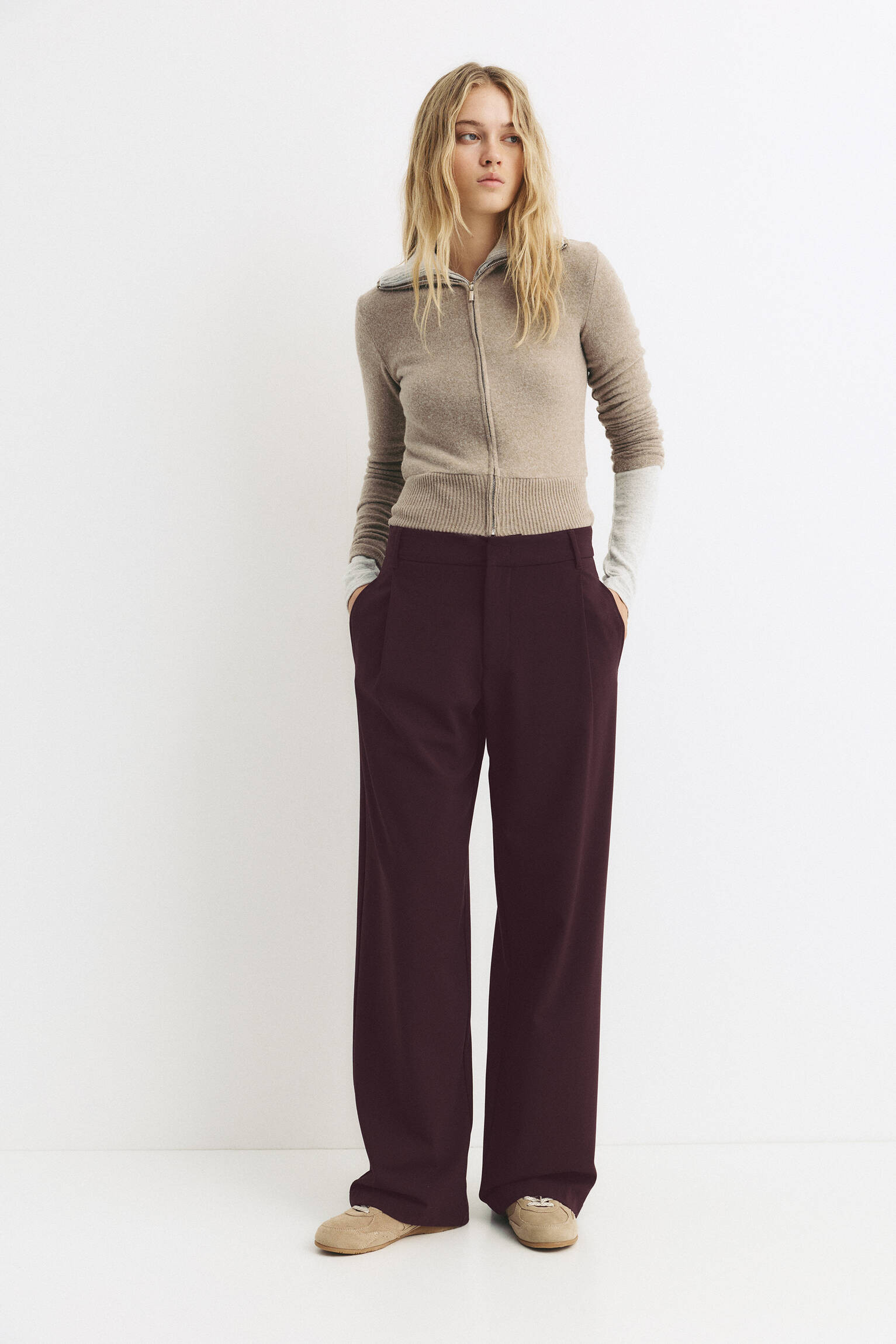 Darted smart pants - pull&bear | PULL and BEAR UK