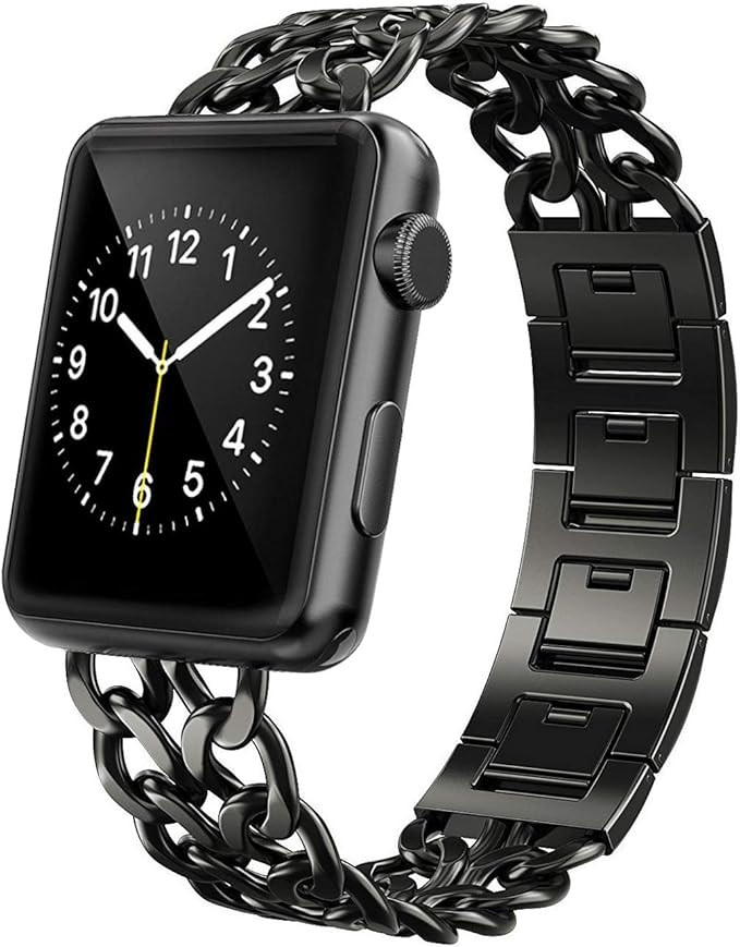 AmzAokay Replacement bands Compatible for Apple Watch 38mm 42mm Stainless Steel Metal Cowboy Chai... | Amazon (US)