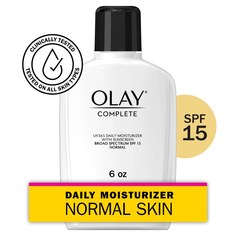 Olay Face Moisturizer with SPF 15, Complete Face Lotion with Sun Protection, 6.0 fl oz | Walmart (US)