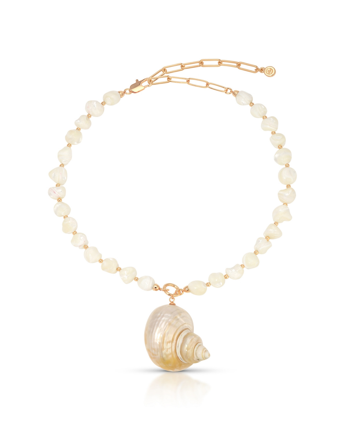 Ettika Sunken Treasure Shell Pendant Necklace - Gold | Macy's