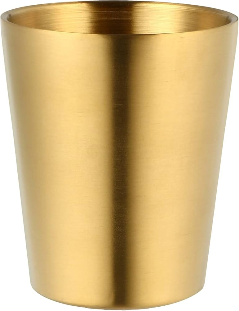 Cabilock Golden Drinking Cup Beer Water Wine Cup Stainless Steel Whisky Cup Shatterproof Drinking... | Amazon (US)