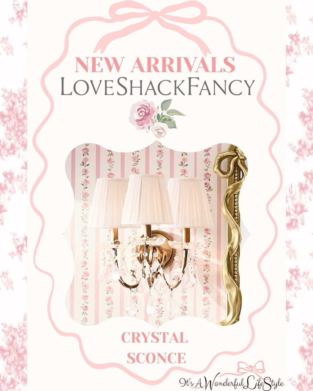 New LoveShackFancy 3-Arm Crystal Wall Sconce 

#LTKHome #LTKFindsUnder100 #LTKFindsUnder50