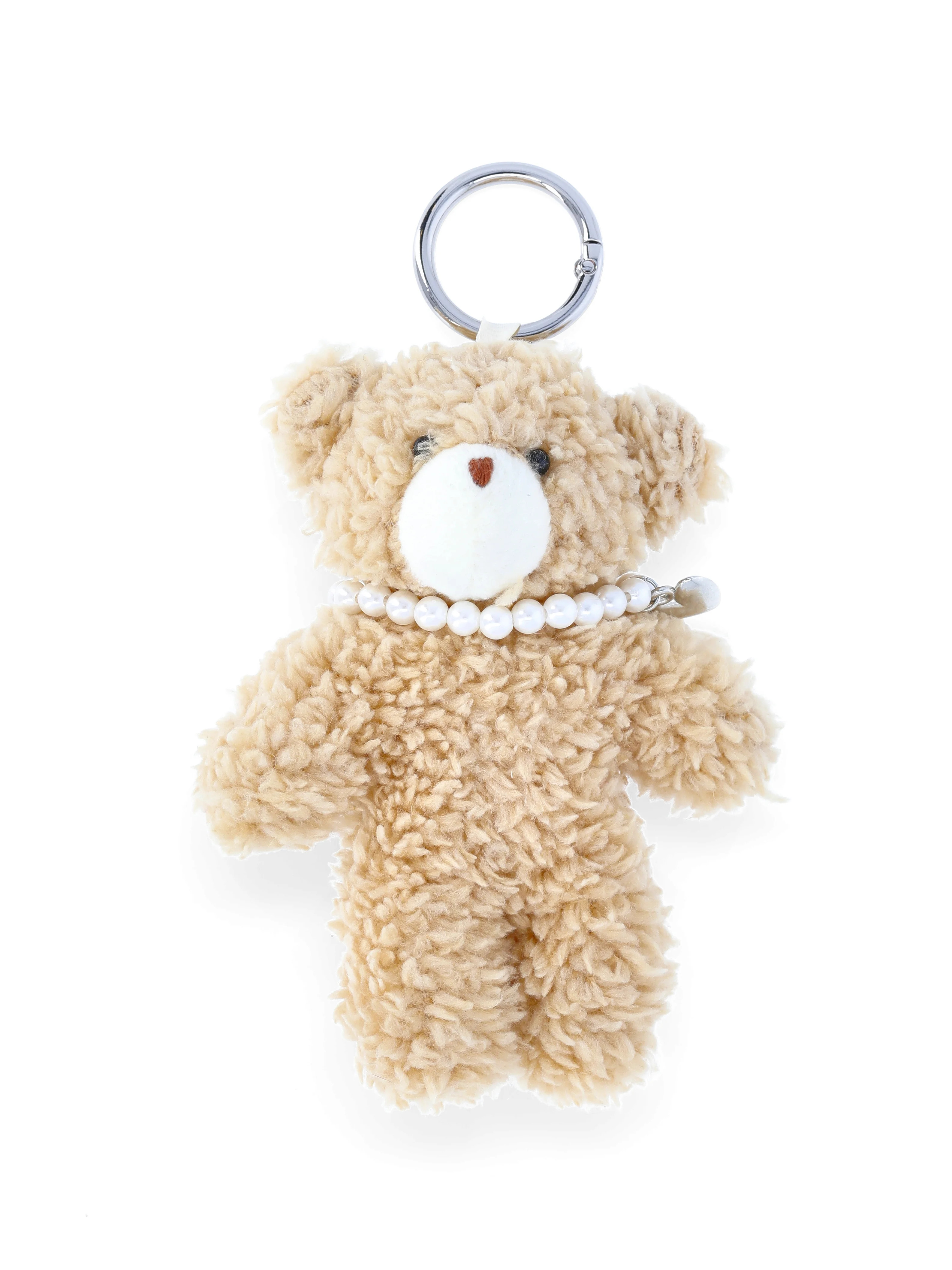 No Boundaries Women's Bag Charm, Tan Stuffed Bear - Walmart.com | Walmart (US)