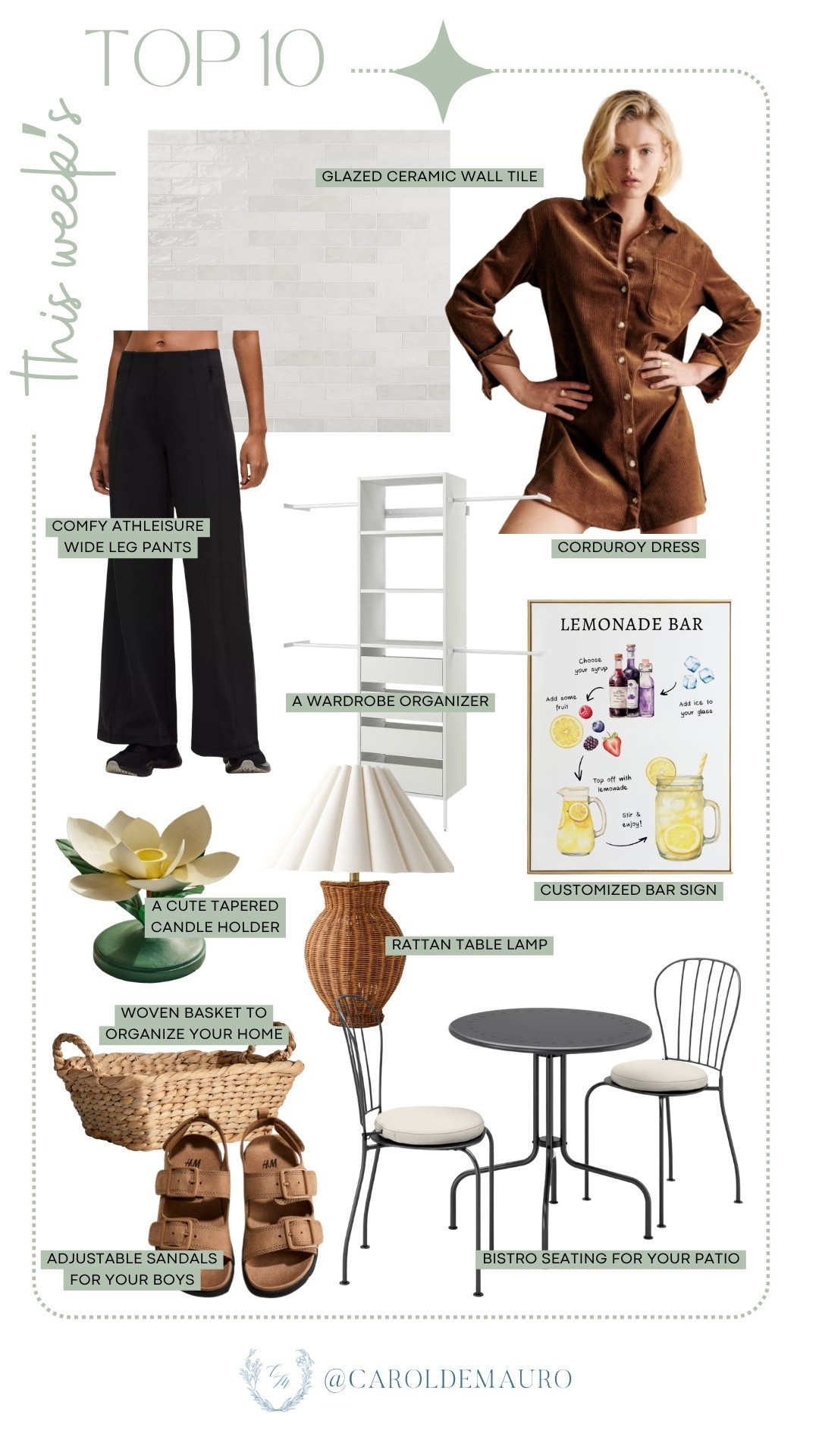 This week’s top ten includes your favorites—from a wardrobe organizer and woven basket for keeping things tidy, to cozy style staples like a corduroy dress and wide-leg pants. Between the rattan table lamp and those adjustable sandals, these picks bring the perfect mix of texture and function to both your space and your wardrobe.

home finds, decor inspo, hostess with the mostest, fashion trend, kitchen furniture, bestseller, closet finds, lighting fixture

#LTKU #LTKHome #LTKSeasonal