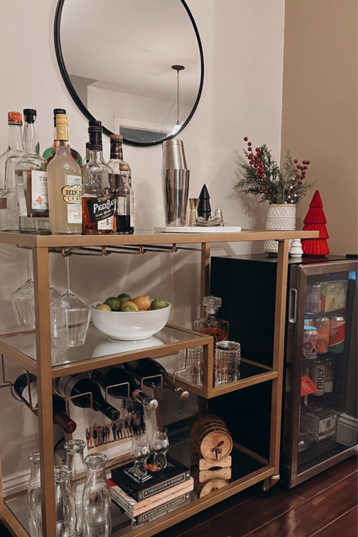 Bar cart inspo ✨🥂 

Affordable bar cart / gold bar cart / holiday bar cart decor 

#LTKhome #LTKsalealert #LTKHoliday