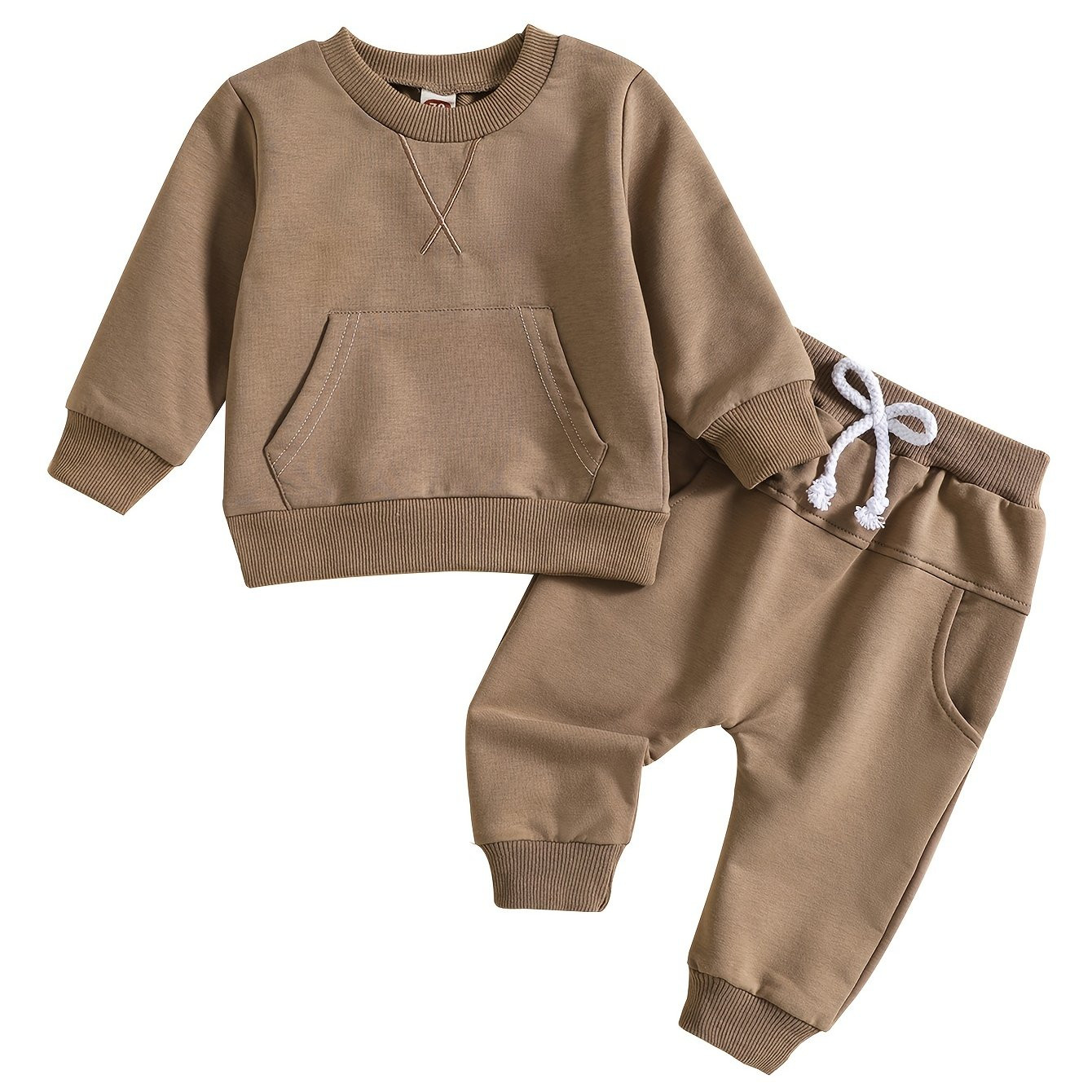 Baby Boys Simple Embroidered Round Neck Long sleeved - Temu | Temu Affiliate Program