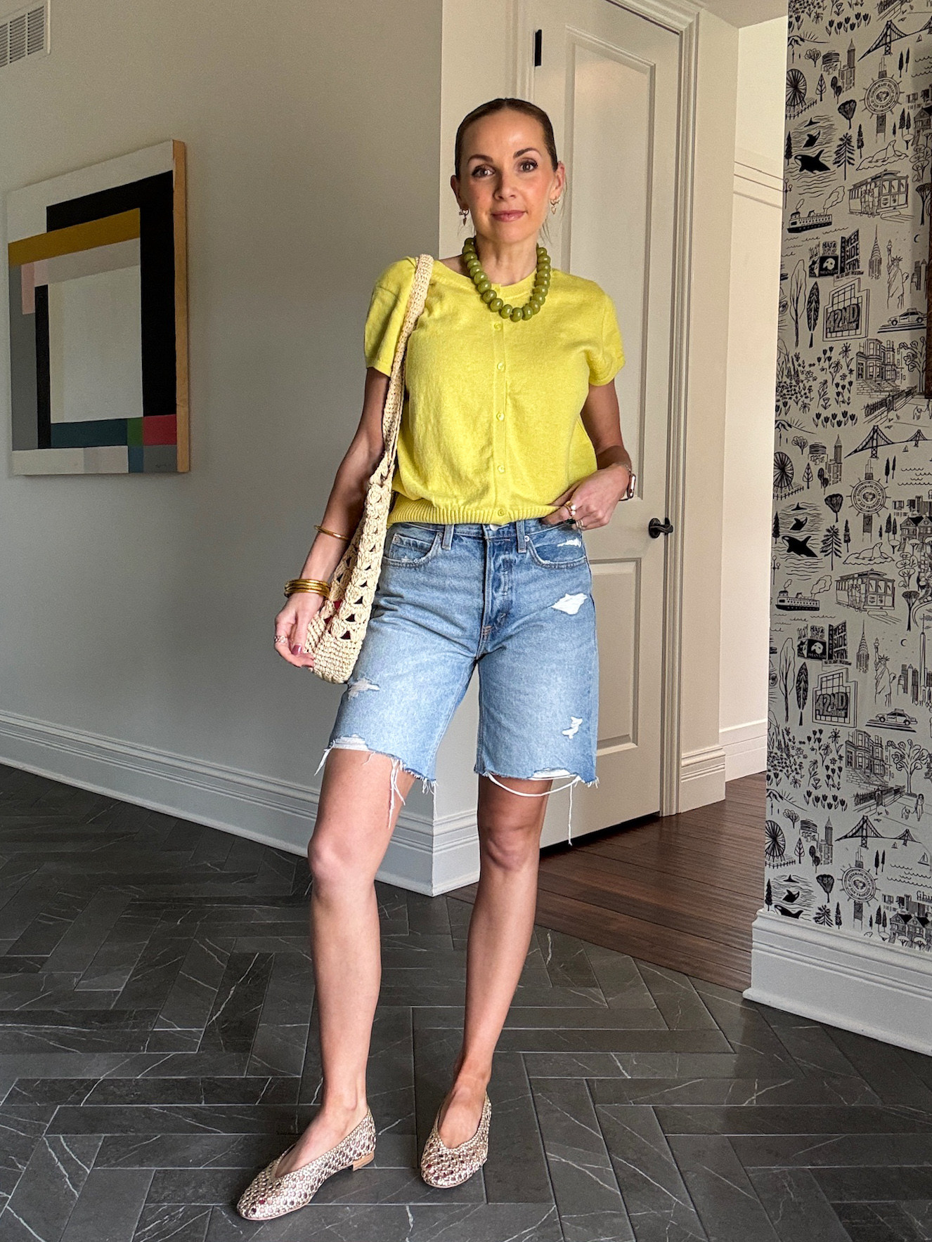  @Target shorts have been restocked! Paired with @Anthropologie top, @Tuckernuck shoes and @baublebar necklace (20% off). 

#LTKgrwm #LTKootd