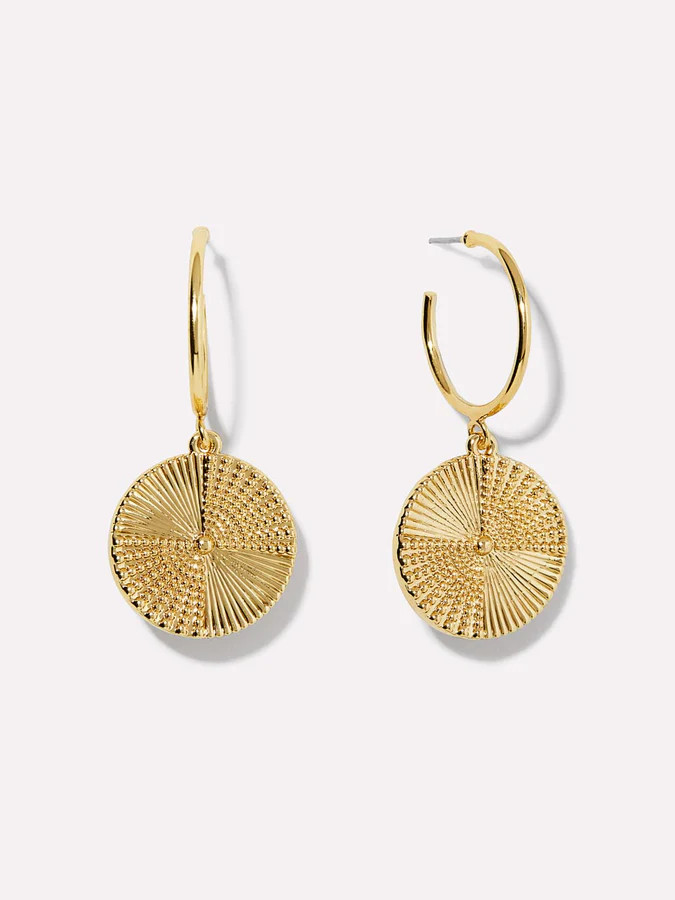 Gold Coin Hoops | Ana Luisa