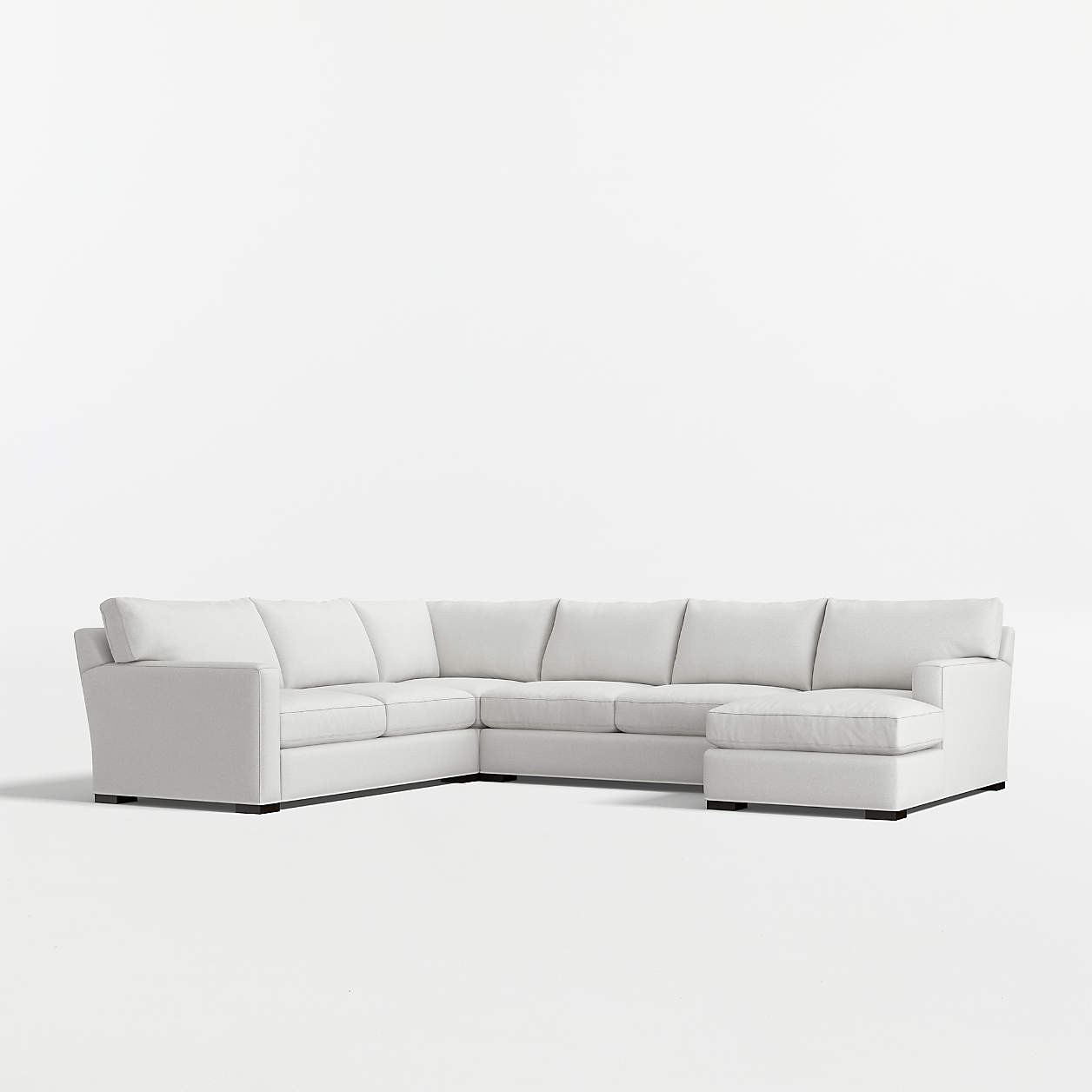 Axis 4-Piece L-Shaped Sectional Sofa with Chaise Lounge + Reviews | Crate & Barrel | Crate & Barrel