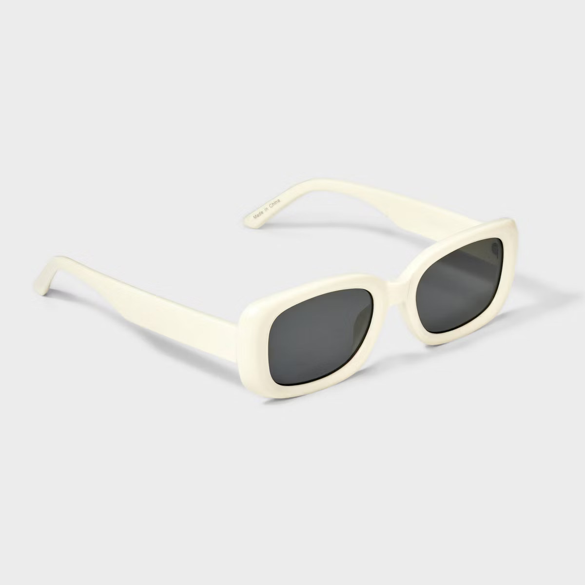 Women's Mid Size Plastic Rectangle Sunglasses - Wild Fable™ Ivory | Target