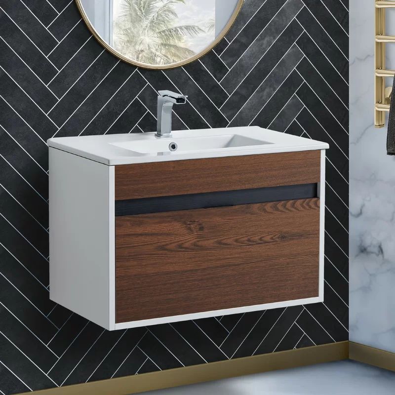 Kynlyn 30" Wall-Mounted Single Bathroom Vanity Set | Wayfair North America