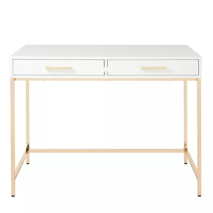 Alios Desk White/Gold - OSP Home Furnishings | Target