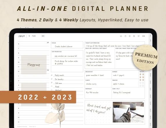 Digital Planner 2022 2023 Goodnotes Planner PREMIUM Dated | Etsy | Etsy (US)