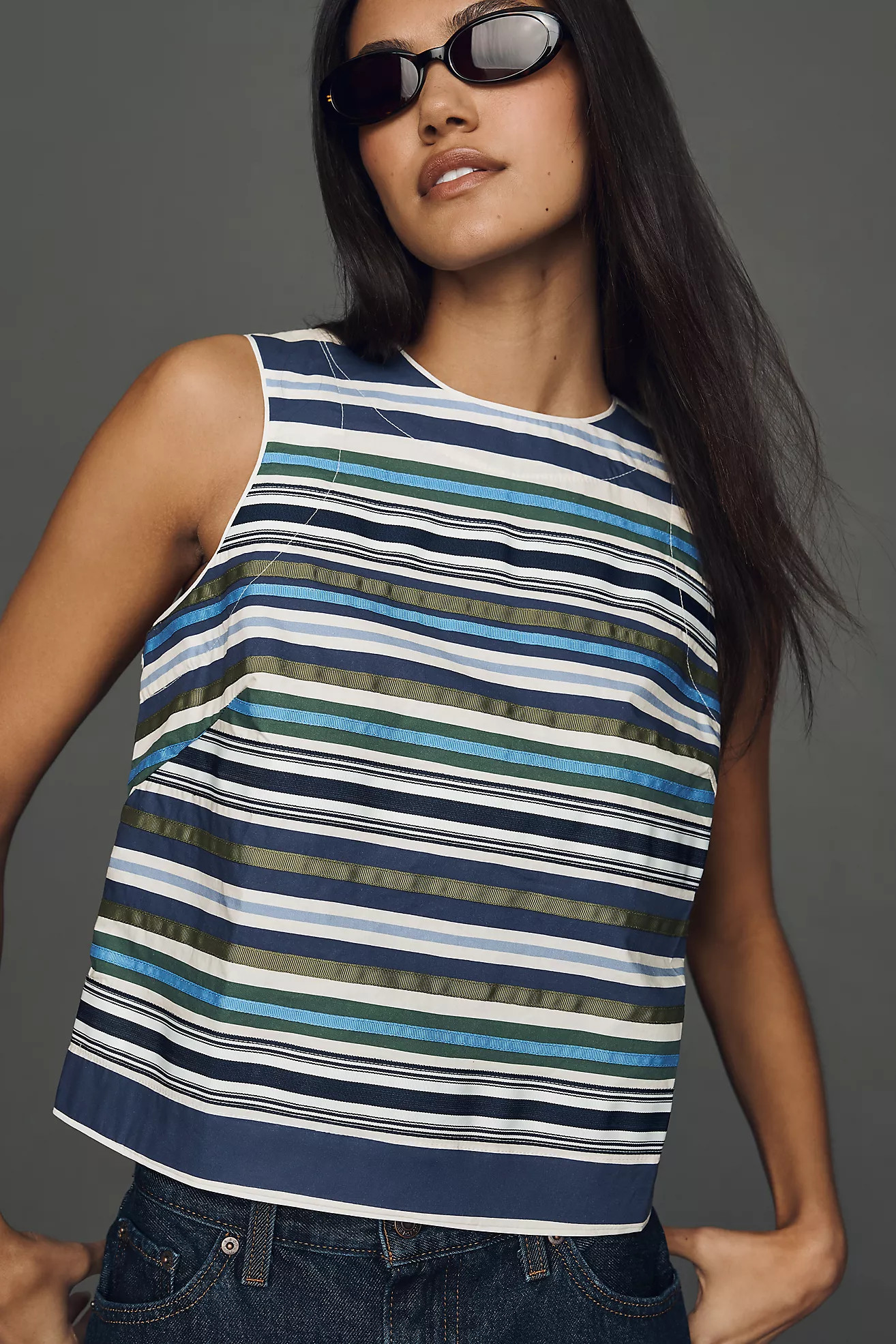 Maeve Cotton Structured Tank | Anthropologie (US)