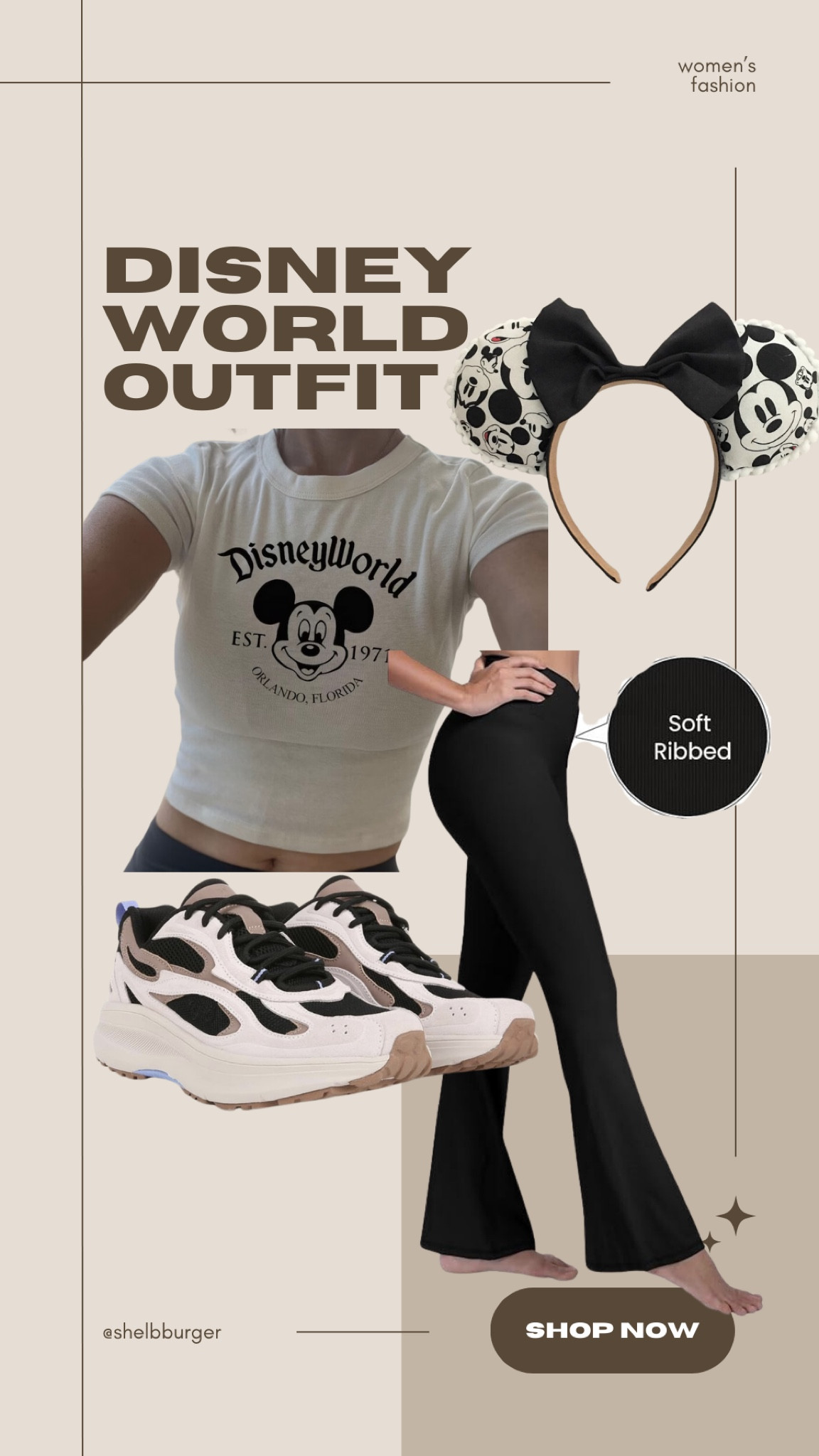 Disney World Outfit for women

Mickey Disney World ears
Mickey baby tee
Ribbed flared leggings
Mixed neutral tones walking shoes

#LTKsalealert #LTKfitness #LTKtravel
