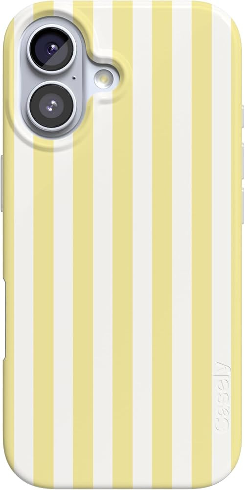 Casely iPhone 17 Case | Butter Yellow Stripes | Sunday Best | Compatible with MagSafe | Classic U... | Amazon (US)