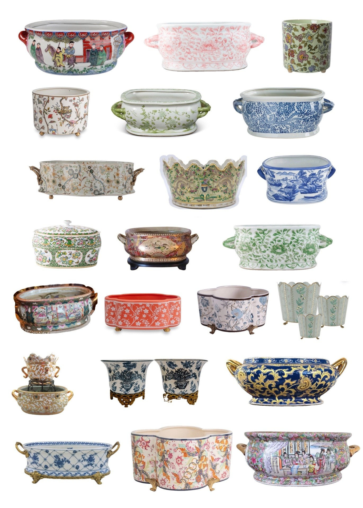 Adding more chinoiserie footbath planters. Old, new, vintage, antique! I linked a few planters that come in pairs. I own and love them! #planters #flowerarranging #gardening #centerpiece 

#LTKHome #LTKWedding #LTKdayinmylife