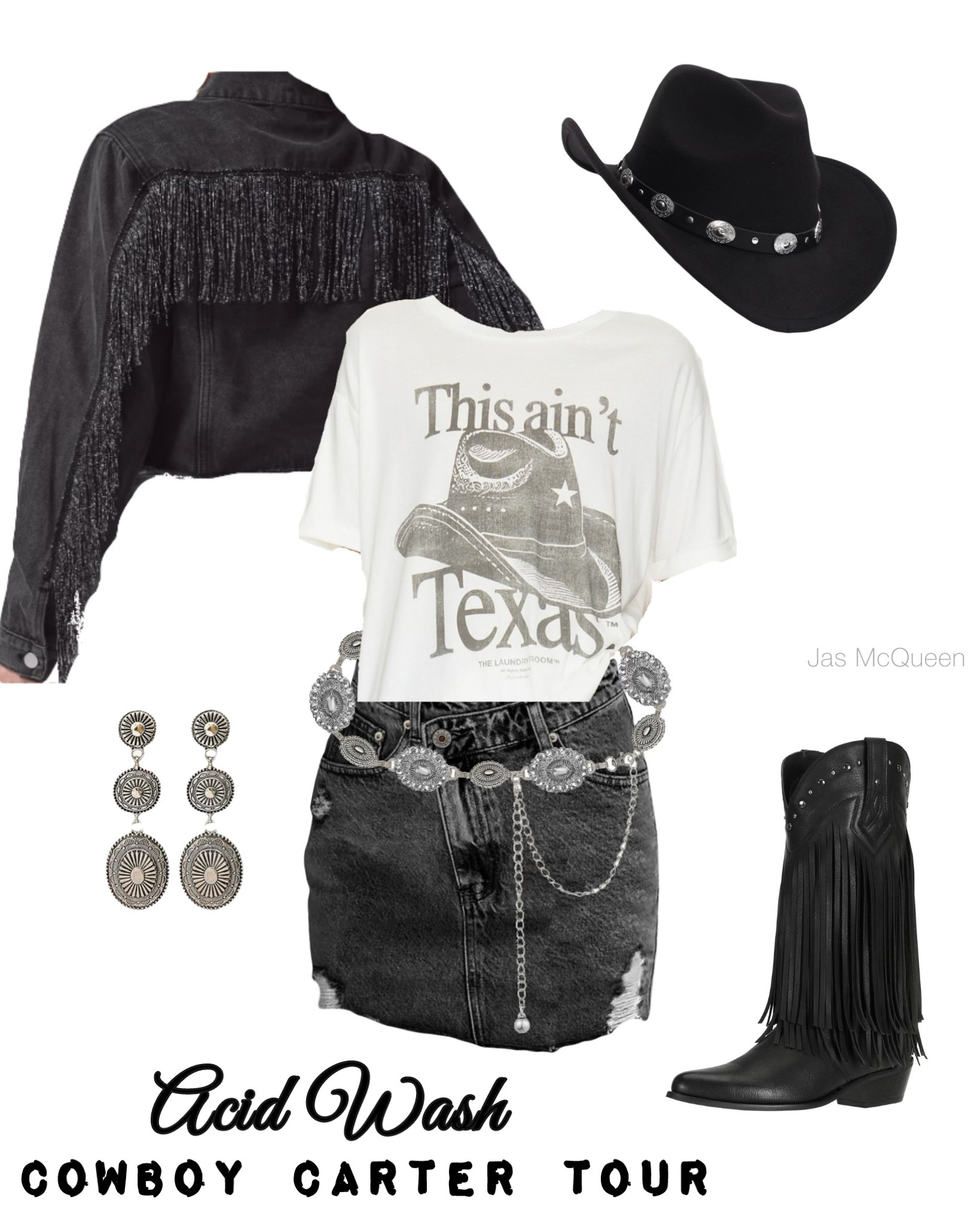 Black Acid Wash and Concho Outfit - Cowboy Carter Tour 

Western, fringe, concho, rodeo, boots



#LTKStyleTip