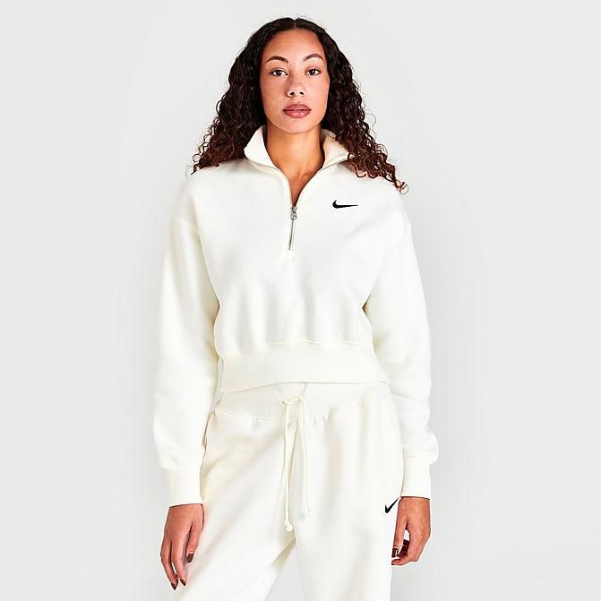 Women's Nike Sportswear Phoenix Fleece Oversized Half-Zip Crop Sweatshirt | JD Sports (US)