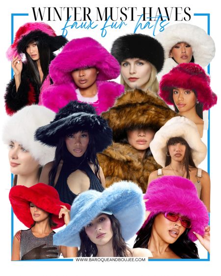 Mob Wives Aesthetic, faux fur hats , trapper hats , faux Fur bucket hats , Ushanka , colorful hats , winter 

#LTKfindsunder50 #LTKstyletip #LTKSeasonal