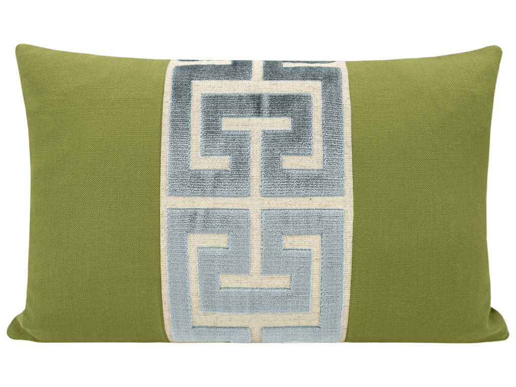 THE LITTLE LUMBAR :: CLASSIC LINEN // OLIVE + DELFT GREEK TRIM | LITTLE DESIGN COMPANY