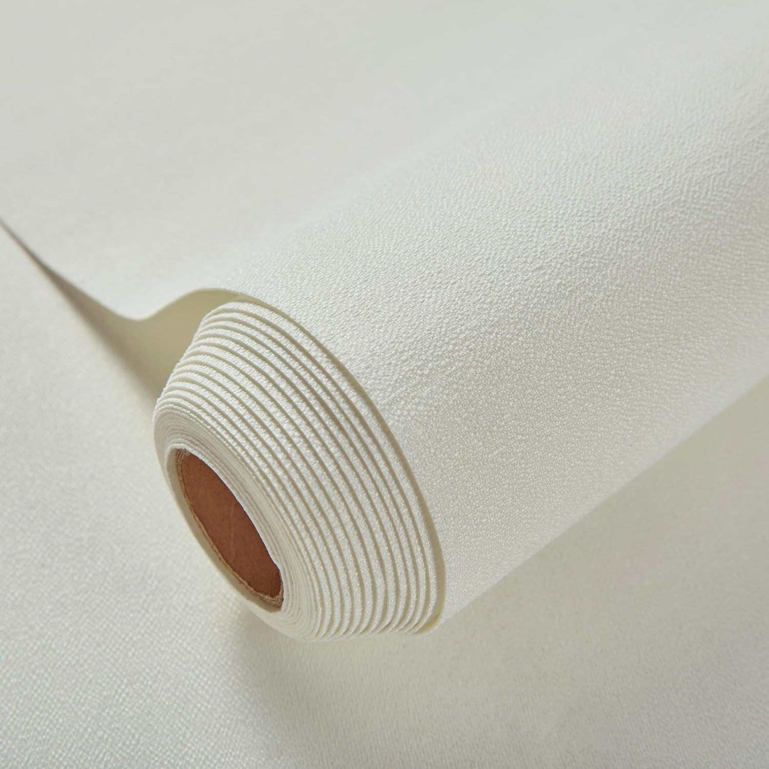 Fabric Grasscloth Texture Self-Adhesive Wallpaper Linen Peel and Stick Wallpaper Easy to Apply Removable Easy to Clean for Bedroom Livingroom Cabinet 16.5inx236.2in -White | Amazon (US)