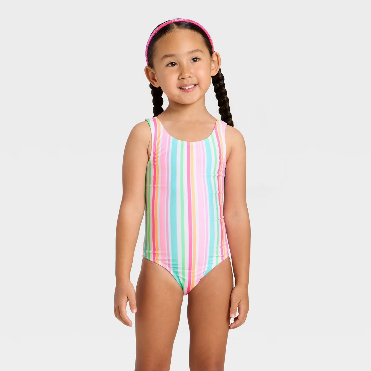 Toddler Girls' Striped One Piece Swimsuit - Cat & Jack™ | Target