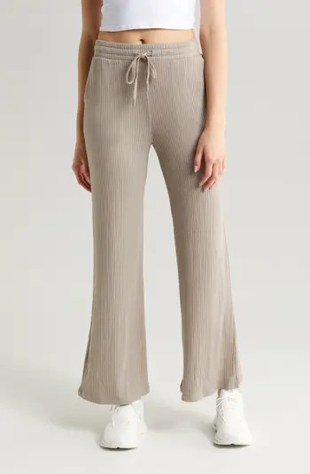 Well Traveled Rib Wide Leg Drawstring Pants | Nordstrom