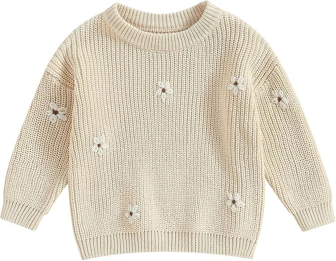 GRNSHTS Baby Girls Loose Long Sleeve Knit Sweater | Amazon (US)