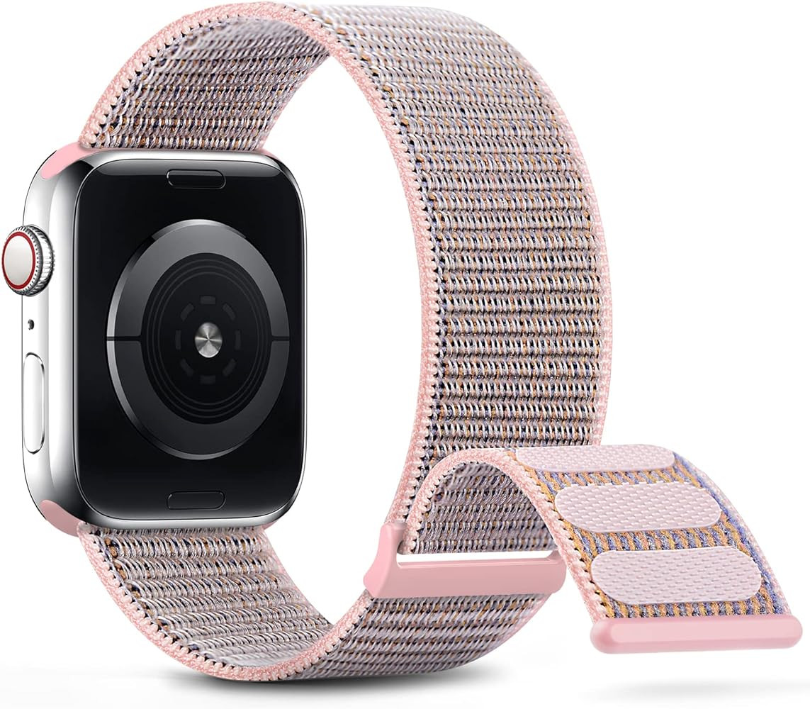 Nylon Sport Band Compatible with Apple Watch Band 38mm 40mm 41mm 42mm 44mm 45mm, Adjustable Breat... | Amazon (US)