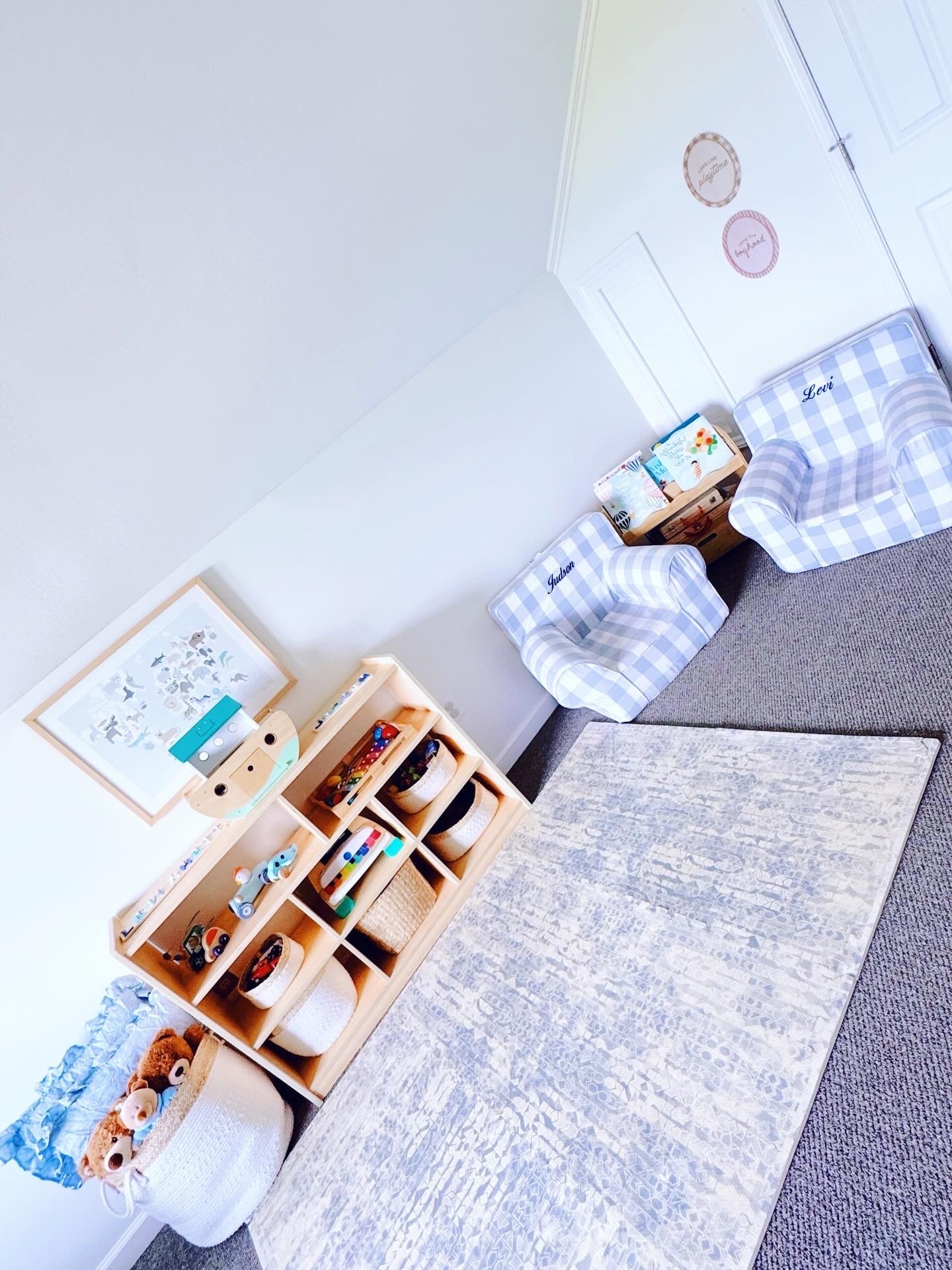 The sweetest upstairs playroom nook 🚪(overlooking the most beautiful view 🪟 of the farm 🚜🌳) of my  d r e a m s  💭 for my two little cowboys!! 🤠👶🏼🐴🌾🚂🩵🧸 #playroomnook #playroomdecor #dreamplayroom #cowboyplayroom #littleboyplayroom 

Linked 🔗 everything over on my LTKit app for y’all to “shop with me” 🛍️ there!! 🫶🏽