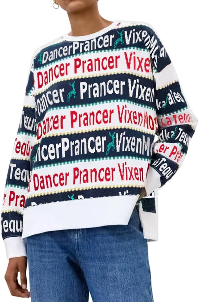 Qbily Fall Halloween Knitted Sweater For Women Winter Holiday Sweatshirt, Winter Amazon Style,  | Amazon (US)