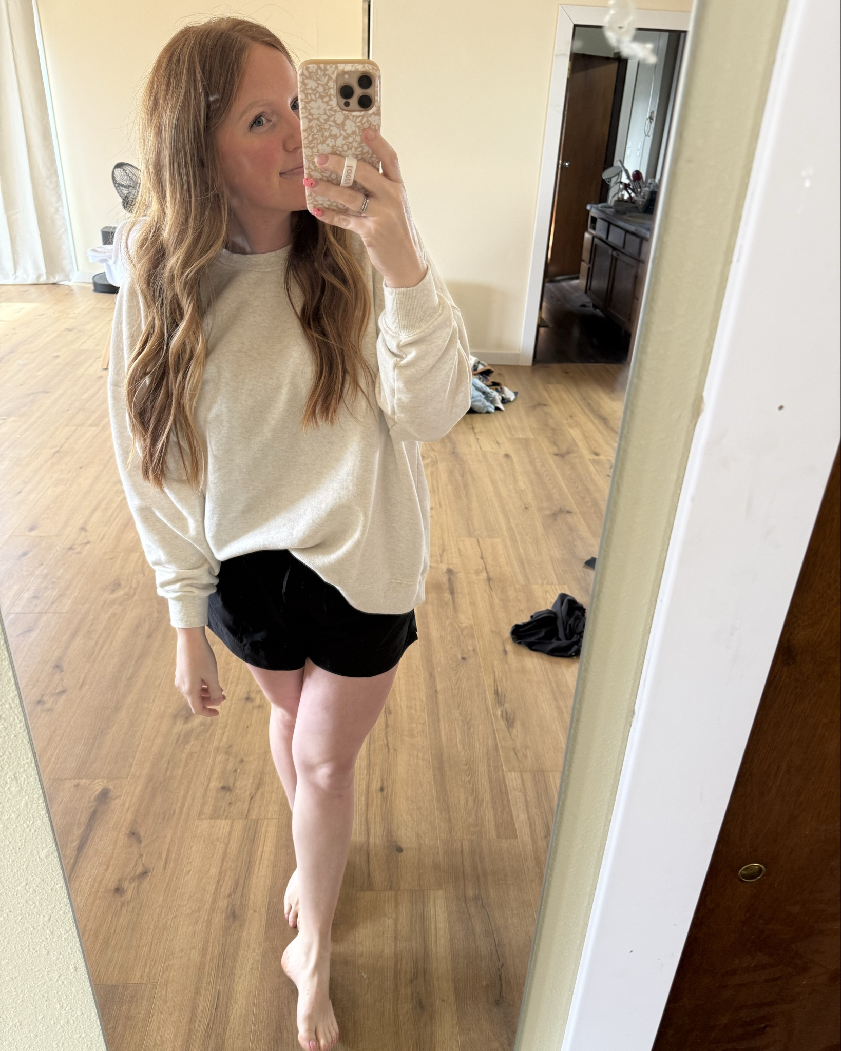 Loving that it’s finally warming up enough to wear shorts in the house 🤣 still need that perfect sweater in an oversized fit to keep me cozy 🤍

#LTKFamily #LTKMidsize #LTKFindsUnder50