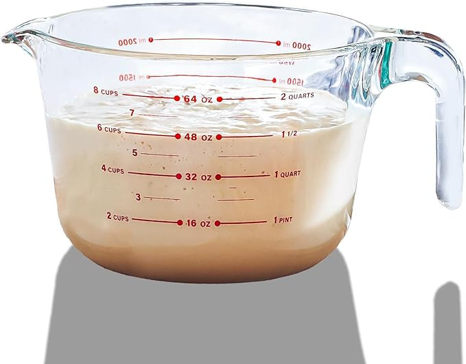 8 Cup Large Glass Measuring Cup - Kitchen Mixing Bowl Liquid Measure Cups Glass Tupperware Bakewa... | Amazon (US)