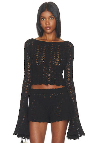 Zaylee Boat Neck Open Stitch Mini Sweater
                    
                    Tularosa | Revolve Clothing (Global)